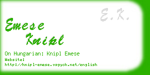 emese knipl business card